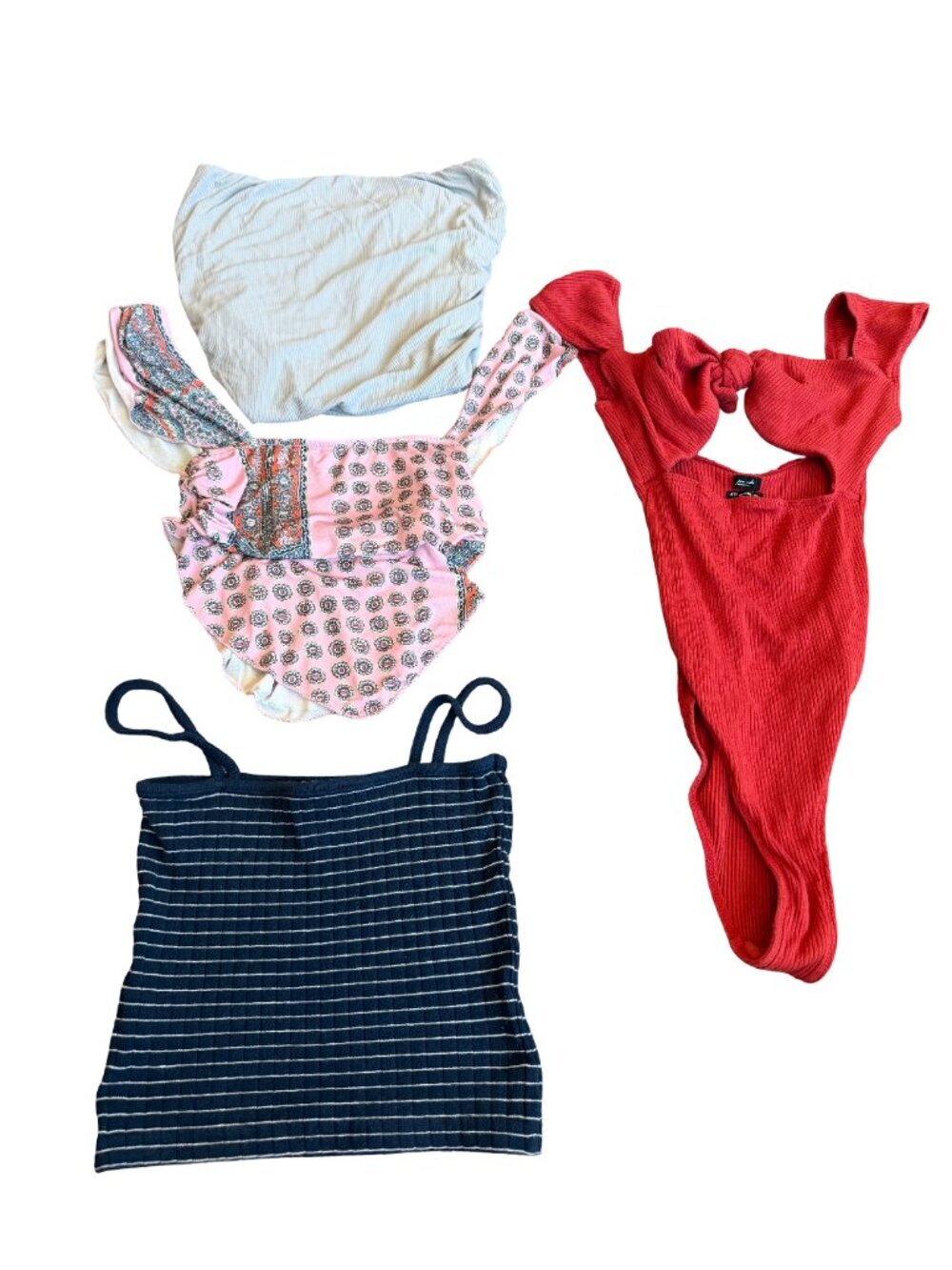 22 Piece Crop Top T-Shirt Bodysuit Dress Skirt Shorts Lot Trendy Y2K Size XS - Picture 10 of 11